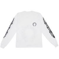 Longsleeve White Floral Horseshoe | Chrome Hearts