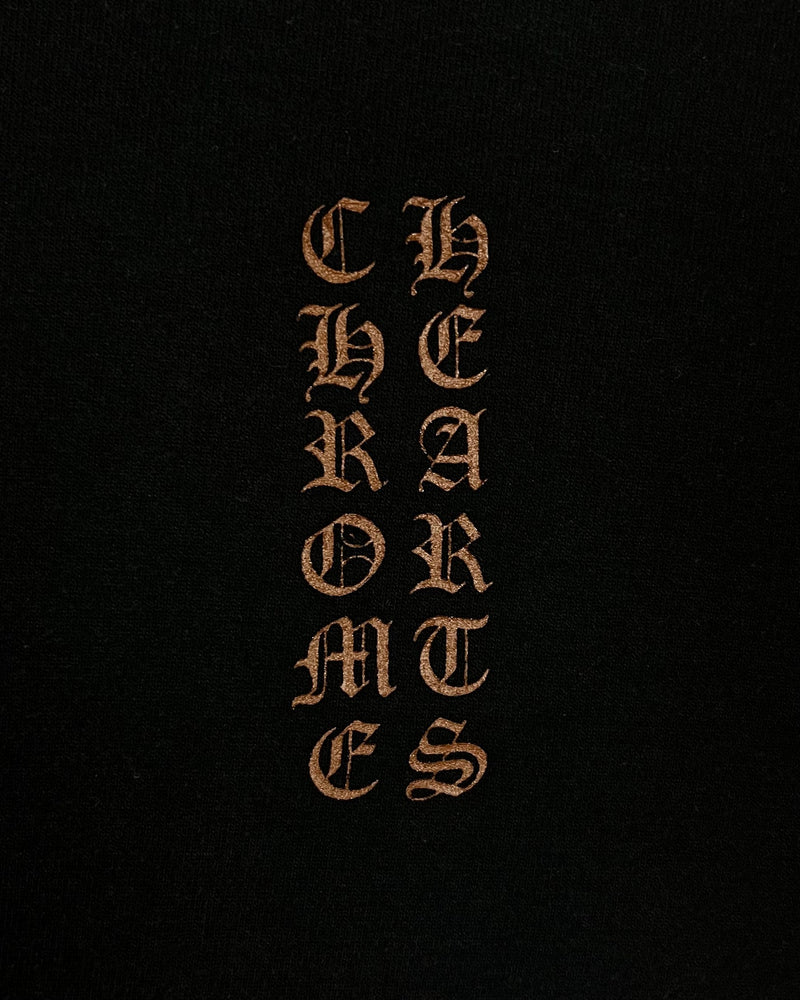 Chrome Hearts Vertical Logo Black Brown Hoodie