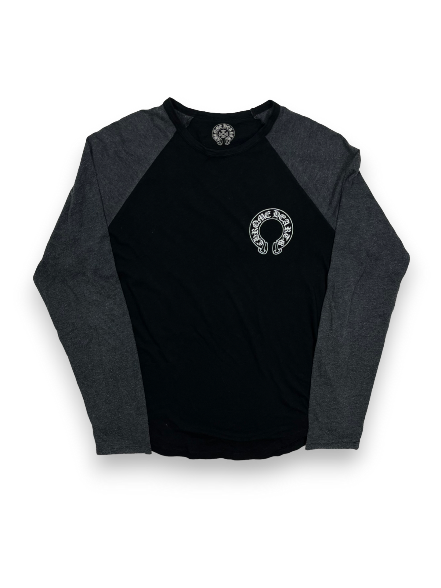 Chrome Hearts Black Grey Horseshoe Logo Thermal Longsleeve