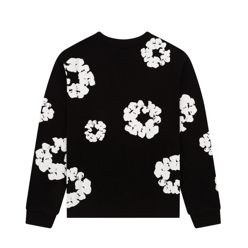 Longsleeve Cotton Wreath Black | Denim Tears