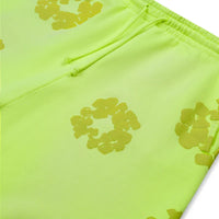 Shorts Mono Cotton Wreath Neon Green | Denim Tears