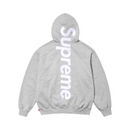 Sweat à capuche avec applications en satin gris | Supreme