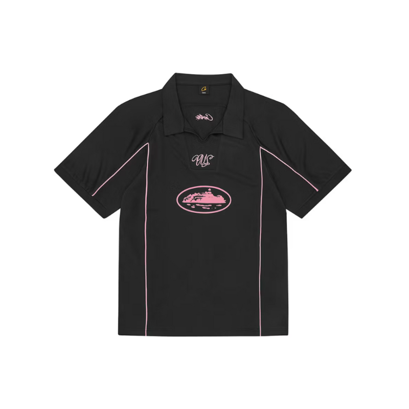 T-shirt Talismo Black Pink Football Jersey | Corteiz