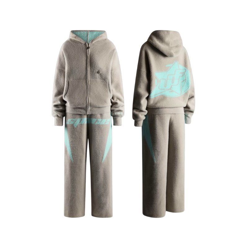Zip Hoodie Grey Blue Neon | UNDEFINED 1999