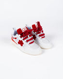 Hi-top White Red Motor | Flower Instincts