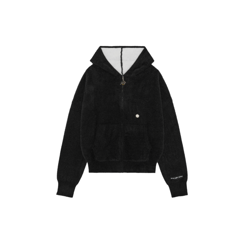 Zip Hoodie Black White | UNDEFINED