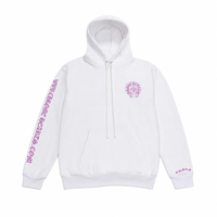 Hoodie White Horseshoe Pink Glitter | Chrome Hearts, Hype clothes