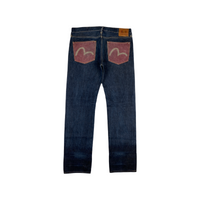 Jeans Navy Red White Seagull | Evisu