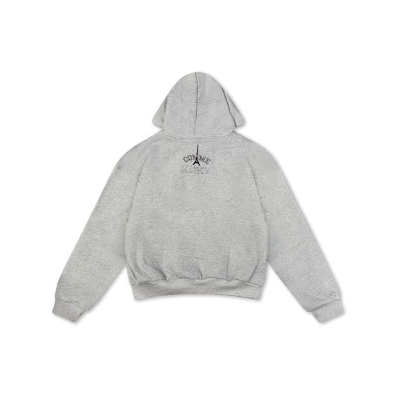 Zip Hoodie ’48 Cambon’ Grey | Maison Guava