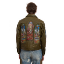 Leather Jacket Eden Leather Olive  | WhoDecidesWar