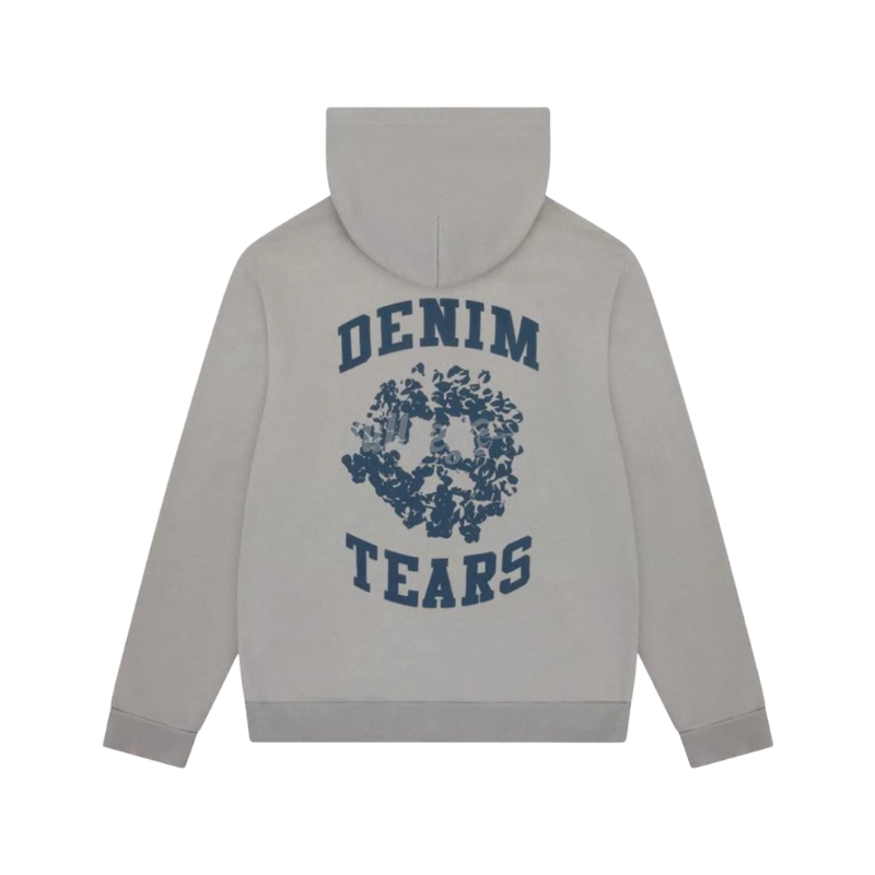 Zip Hoodie University Grey | Denim Tears