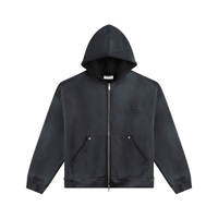 Zip Hoodie Noir Vintage | Les Bons Gars