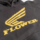 Sweat à capuche Motor Gris Jaune | Flower Instincts