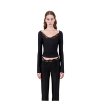 Longsleeve Fitted Lace Trim | Vaillant Studio