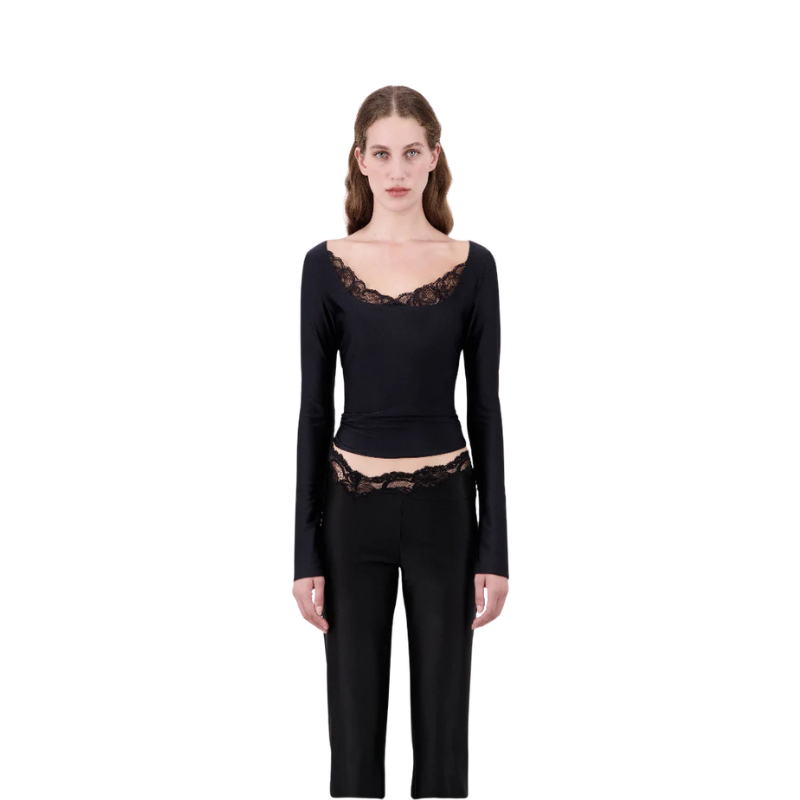 Longsleeve Fitted Lace Trim | Vaillant Studio