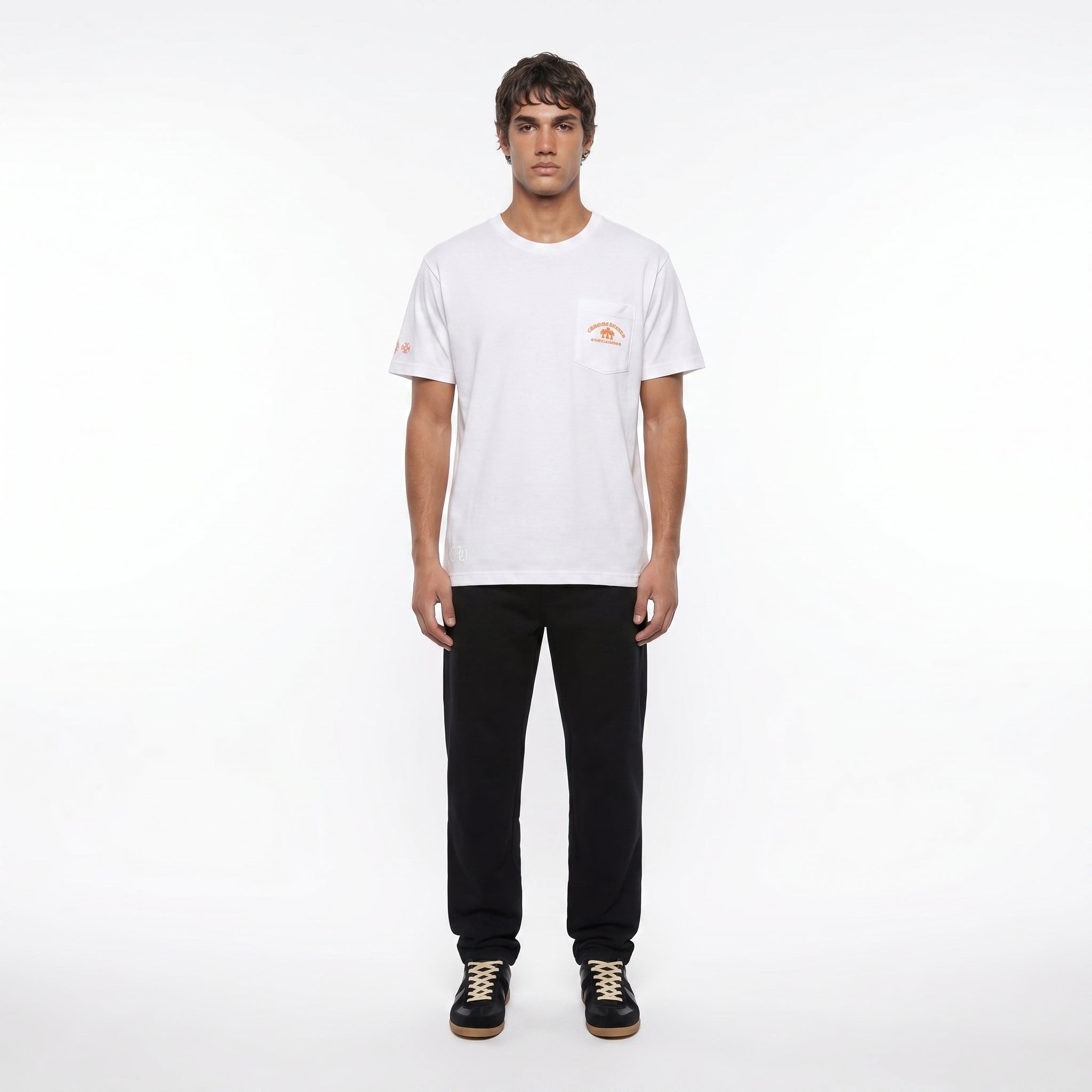 T-shirt White Triple Cross Hollywood Orange
 | Chrome Hearts