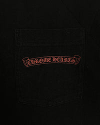 T-shirt Black Red Tonal Horseshoe Logo | Chrome Hearts