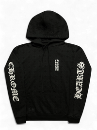 Hoodie Plus Cross Allover Print Horseshoe Logo | Chrome Hearts