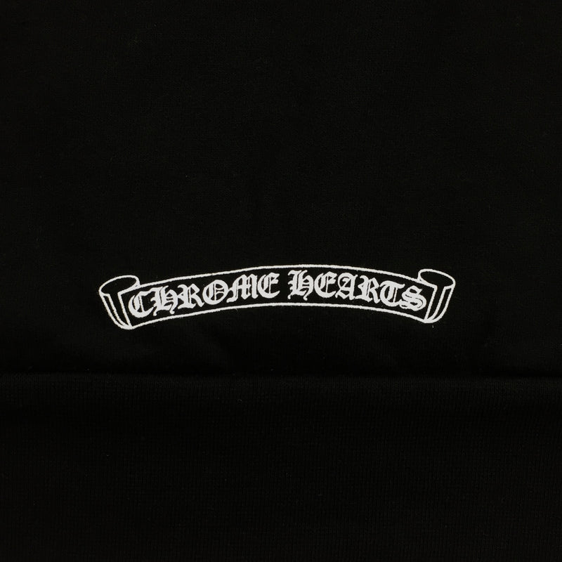 Chrome Hearts Black Spellout Vertical Logo Hoodie Vintage