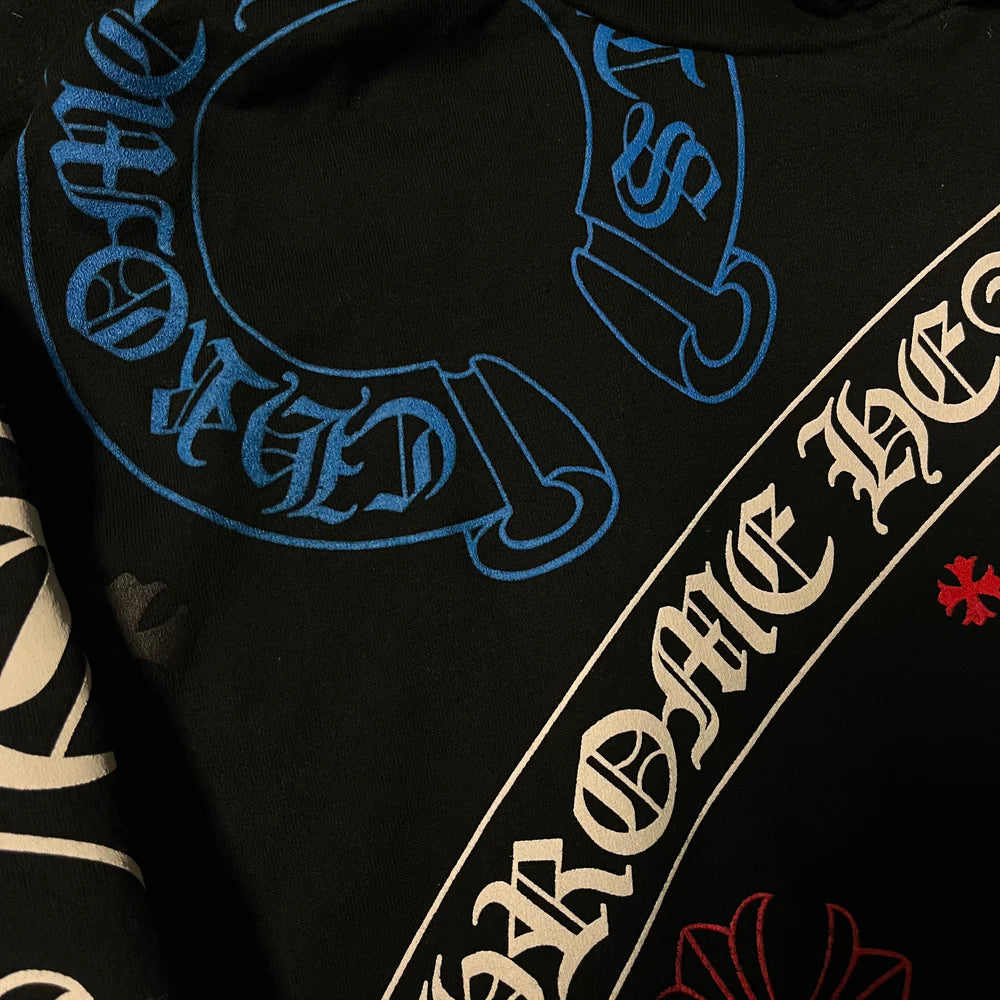 Hoodie Black Stencil | Chrome Hearts