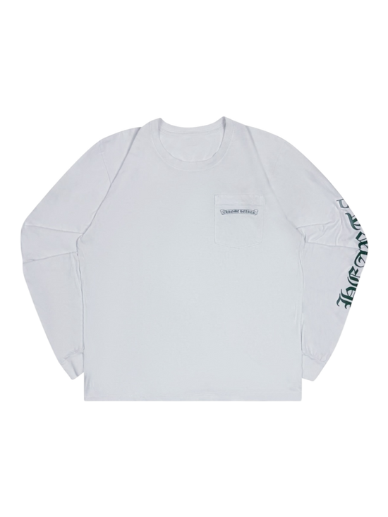 Longsleeve White Green Cemetery Cross White | Chrome Hearts