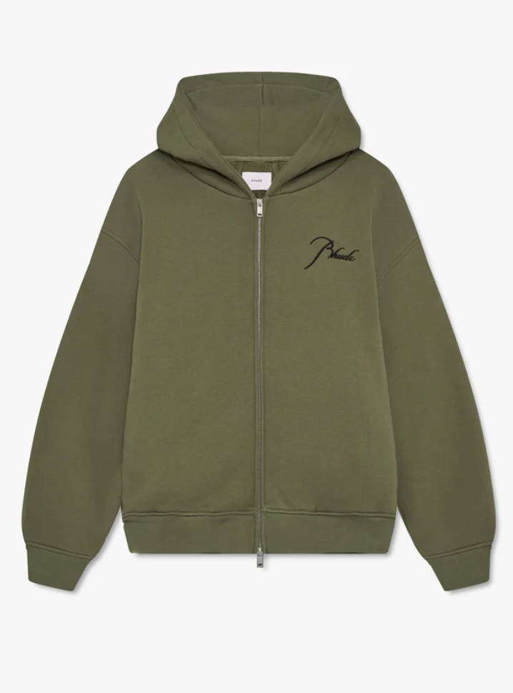 Zip Hoodie Classic Black White | Rhude, view 2