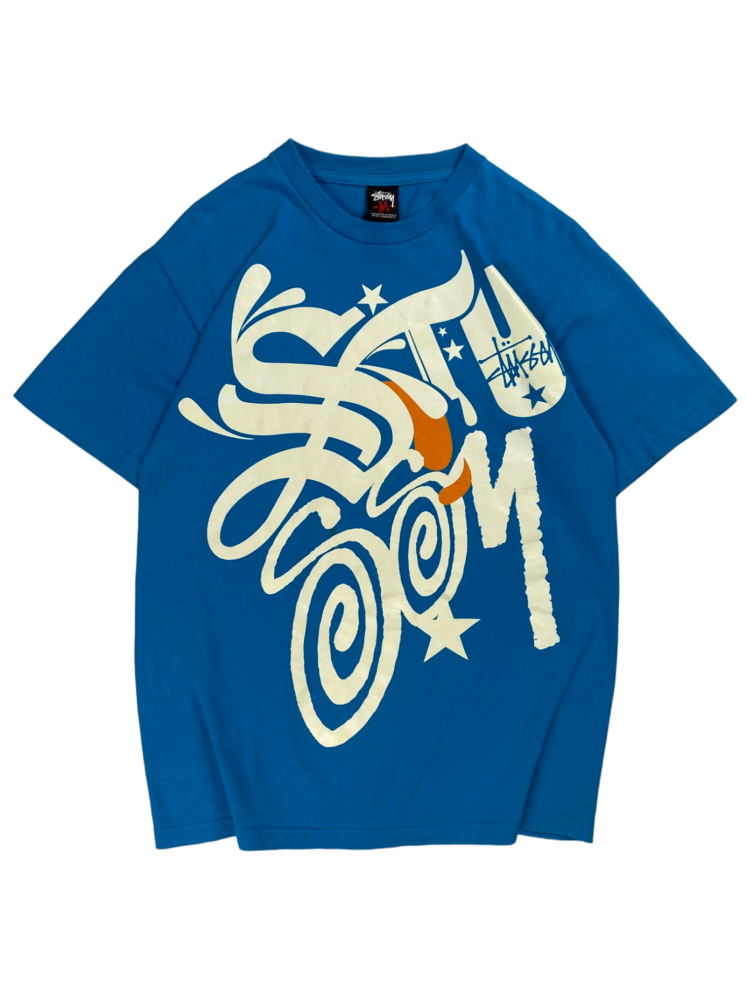 Stüssy Vintage Blue Logo Tee (2)