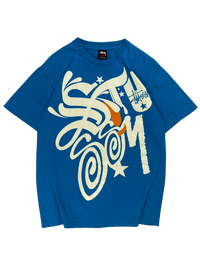 T-shirt Vintage Blue Logo (2) | Stussy