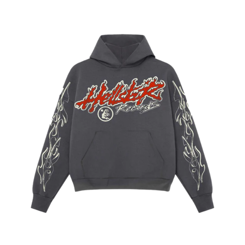 Hoodie Hellstar Records Washed Black | Hellstar