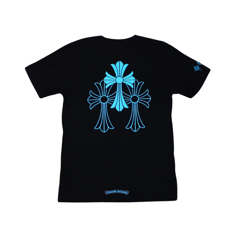 T-shirt Black Triple Blue Cross  | Chrome Hearts