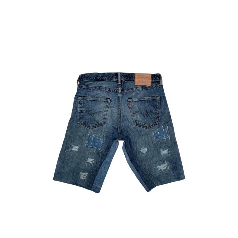 Short CLUB D'ART SAUVAGE blue patch