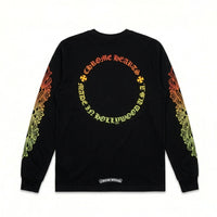 Longsleeve Floral Gradient Green Orange | Chrome Hearts