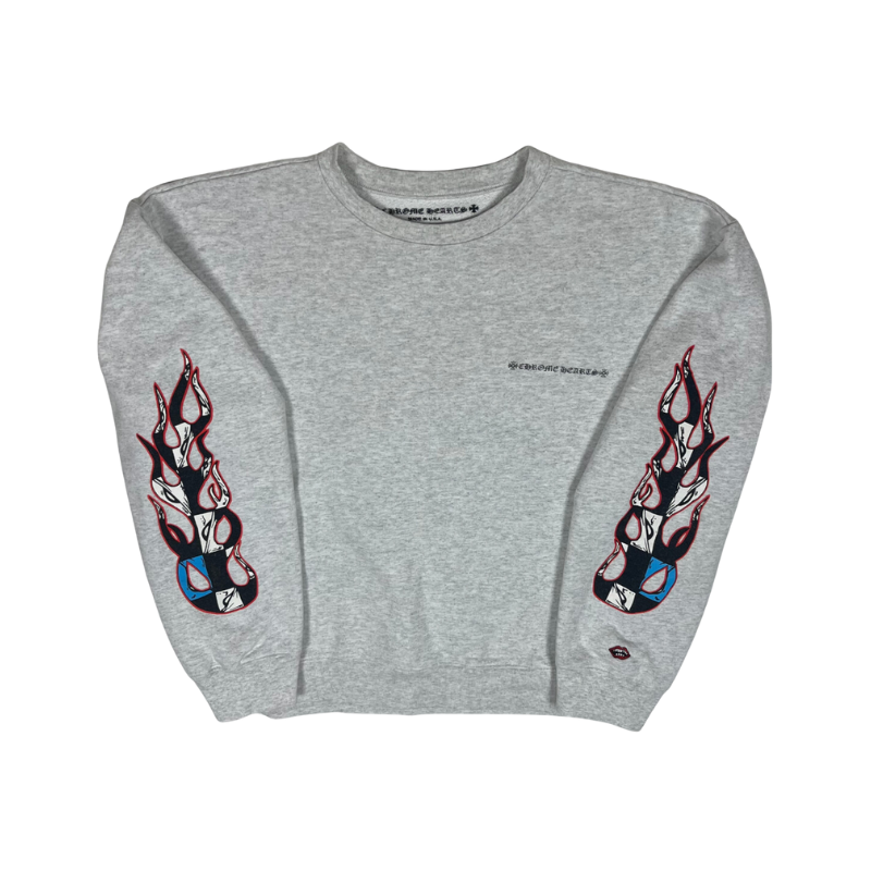 Chrome Hearts Matty Boy Heather Grey Brain Crewneck