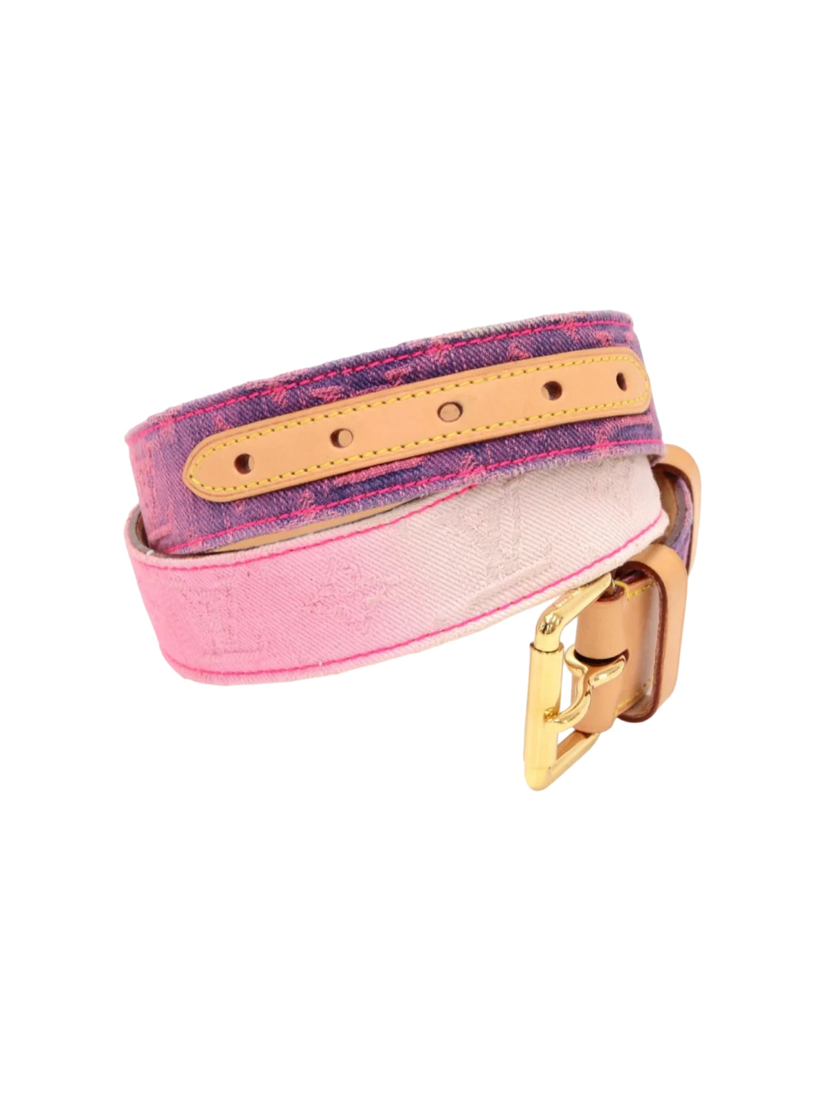 Louis Vuitton Pink Monogram Denim Belt