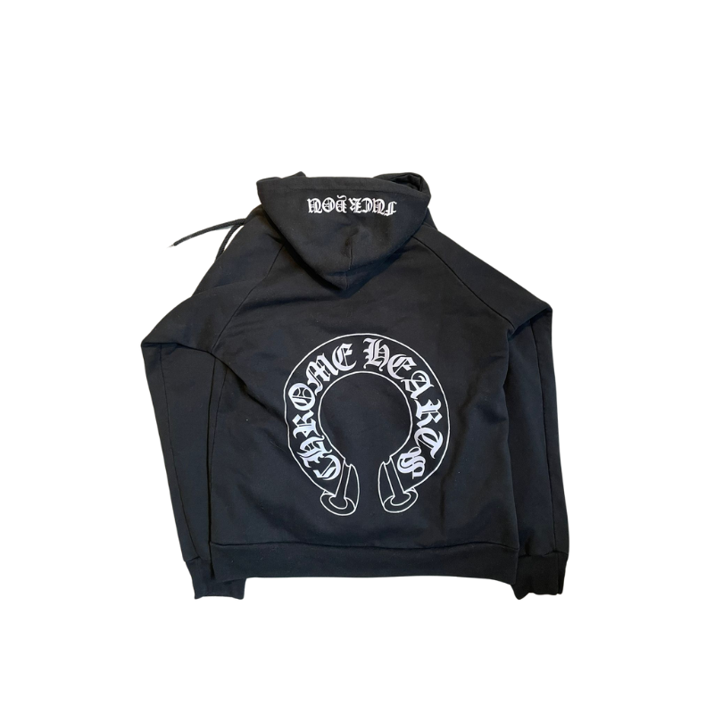 Hoodie CHROME HEARTS Waffle Black Horseshoe