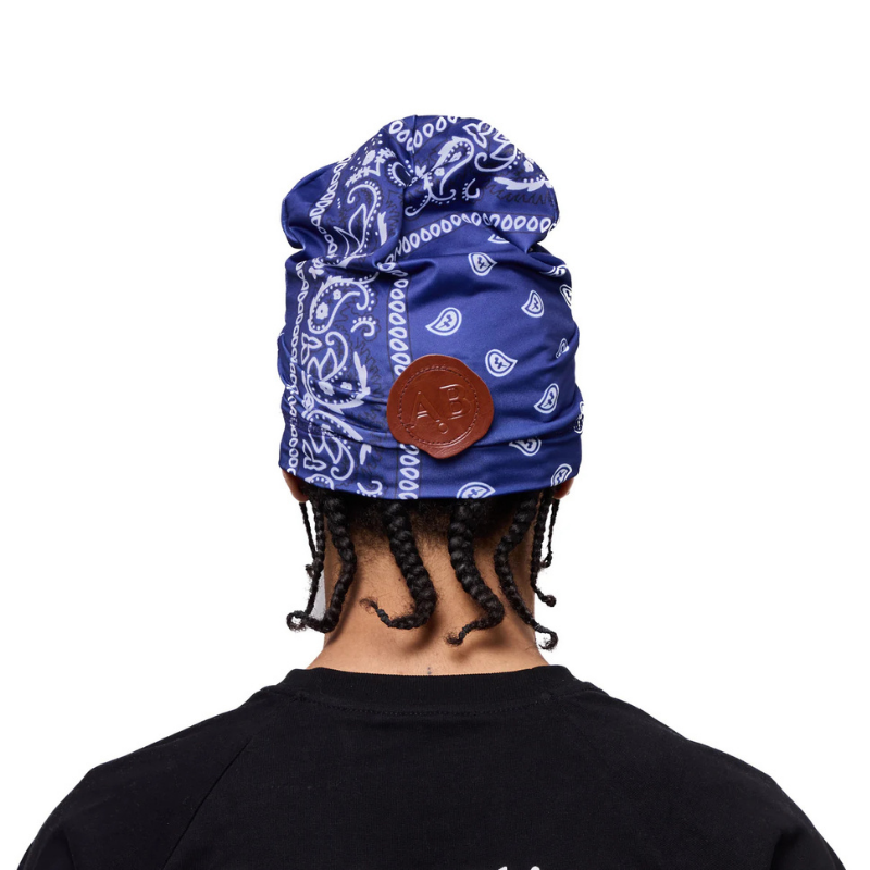 Beanie Big Skull Blue Bandana  | ABELA023