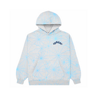 Hoodie AOP Grey/Blue  | Sp5der
