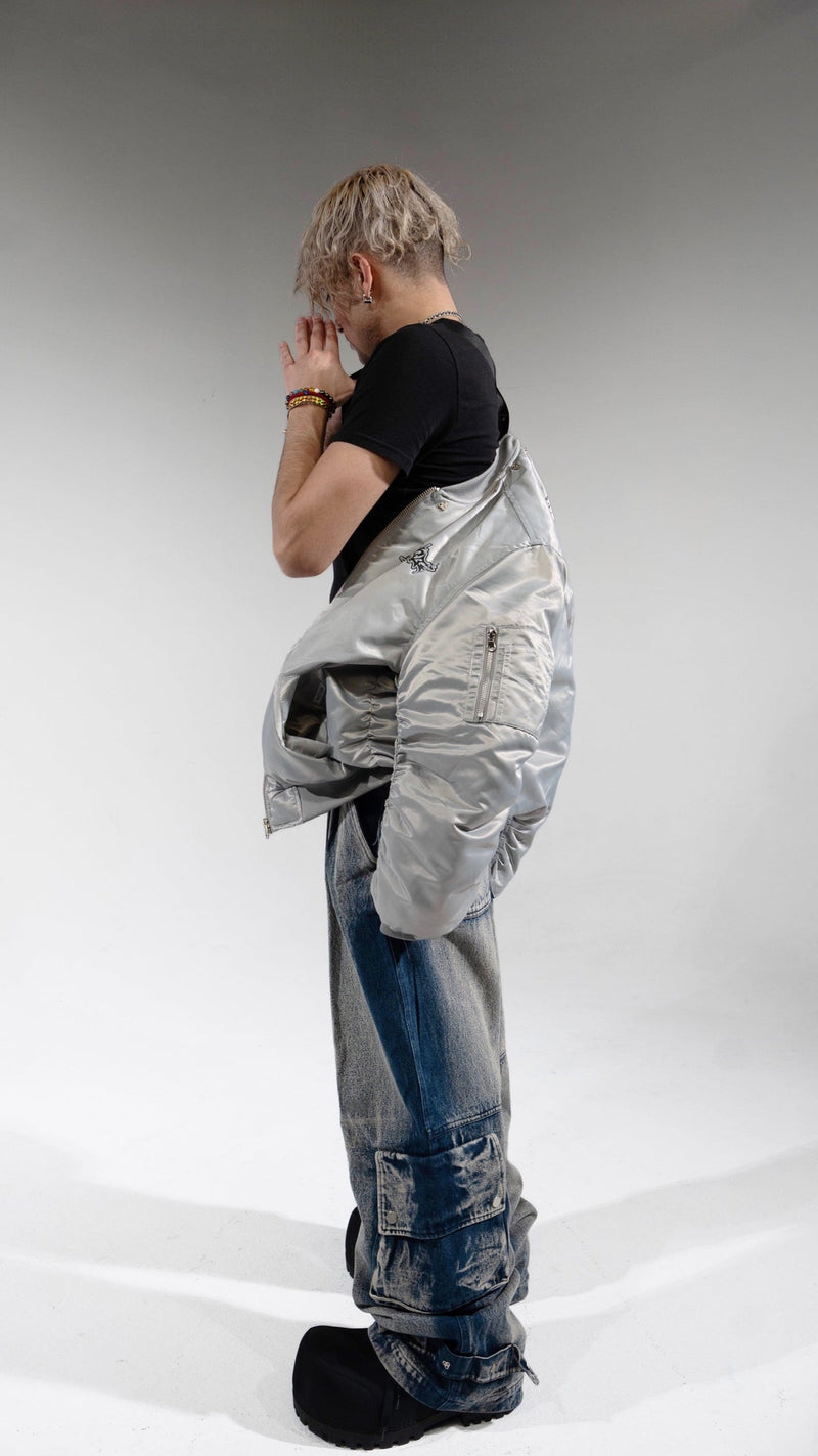 Bomber Jacket QUIROZ 2044® in Silver