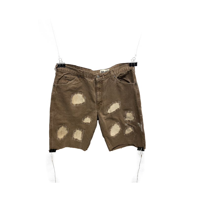 Short CLUB D'ART SAUVAGE dickies marron