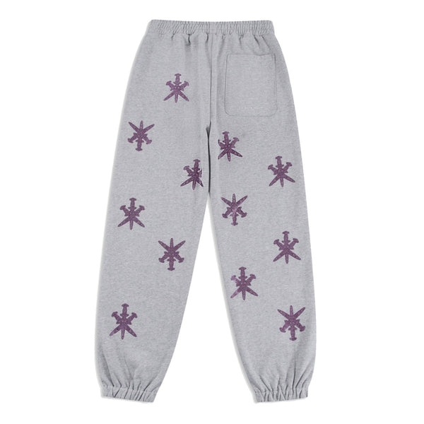 Jogging UNKNOWN Grey Purple Rhinestone