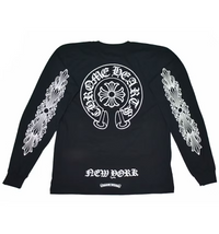 Longsleeve Black Horseshoe New York | Chrome Hearts