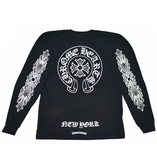 Longsleeve Black Horseshoe New York | Chrome Hearts