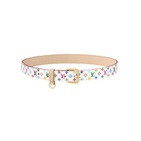 Belt Takashi Murakami LV D-Ring 30mm Belt Noir Multicolore | Louis Vuitton
