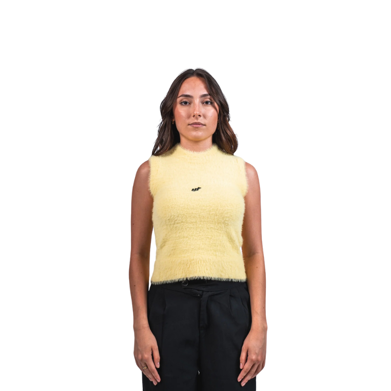 T-shirt Sleeveless Yellow | UNDEFINED