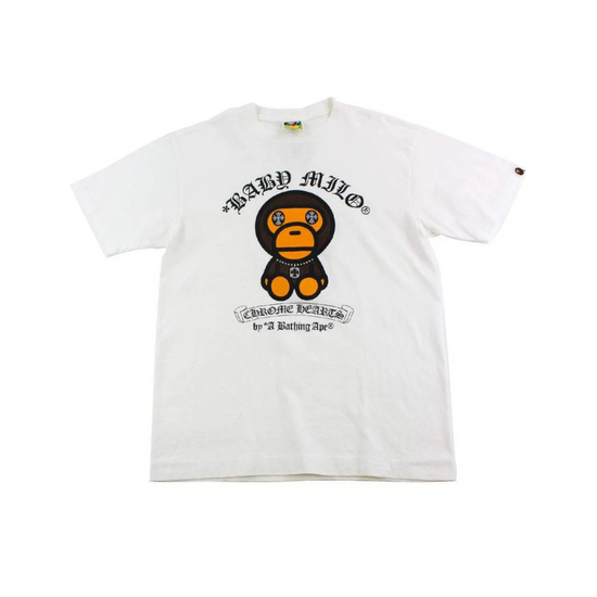 T-shirt Baby Milo White  | Bape x Chrome Hearts