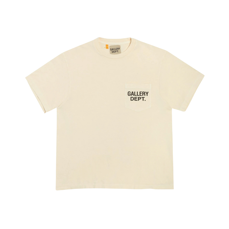 T-shirt Logo Pocket Cream/Black | Gallery dept.