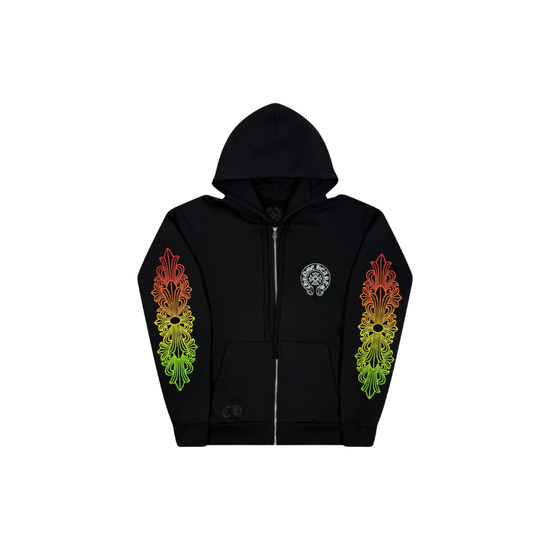 Zip Hoodie Gradient Black | Chrome Hearts