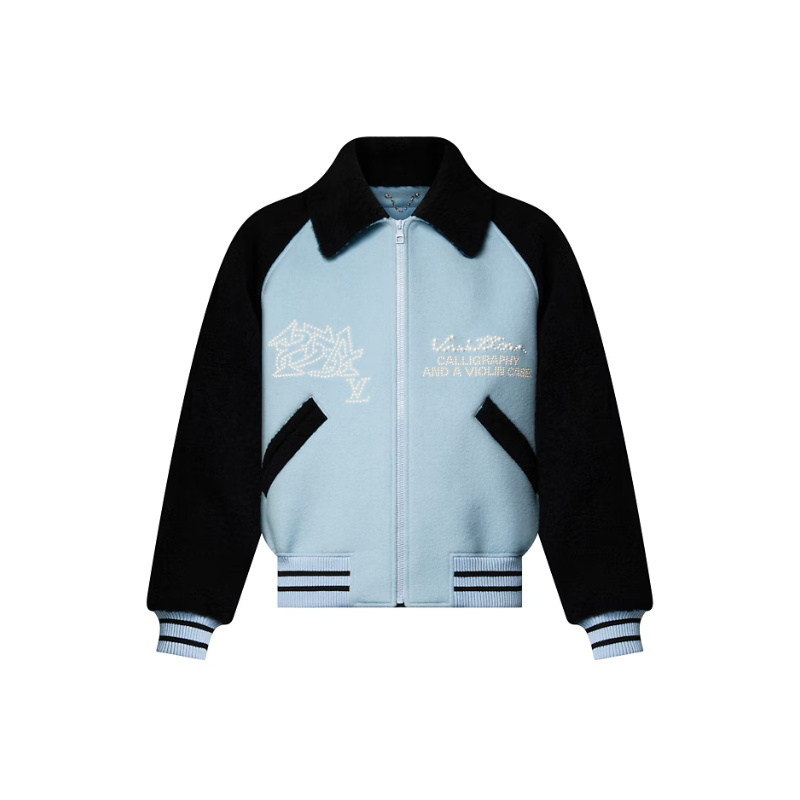 Jackets Blouson varsity en laine et sherling | Louis Vuitton