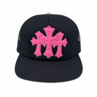 Cap Black Triple Cross Pink  | Chrome Hearts