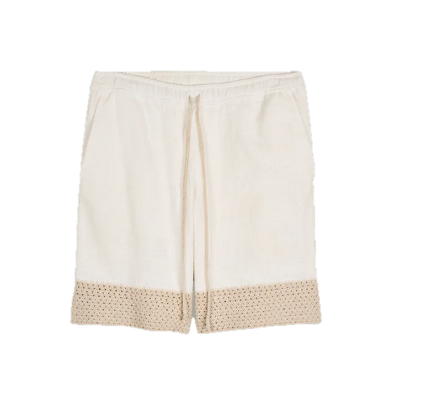 Shorts Lin Empiecement Maille | Caleb
